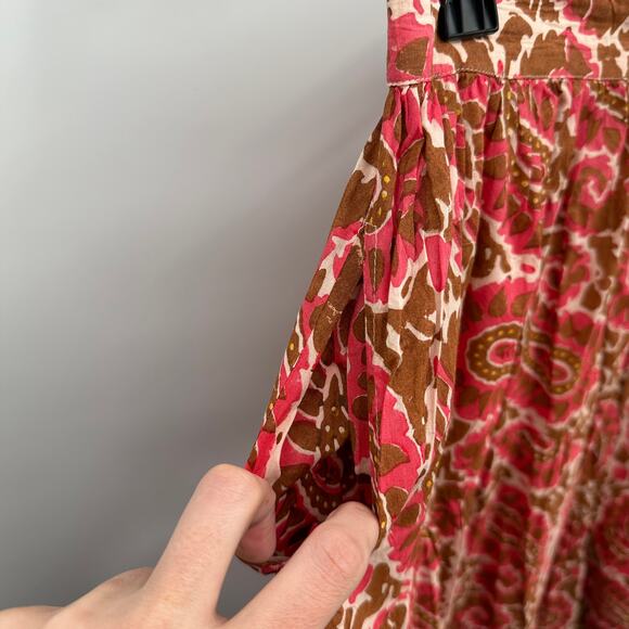 CLEOBELLA x Evereve NWT Jacinta Pink Brown Maxi Skirt with Pockets // M - Picture 8 of 14